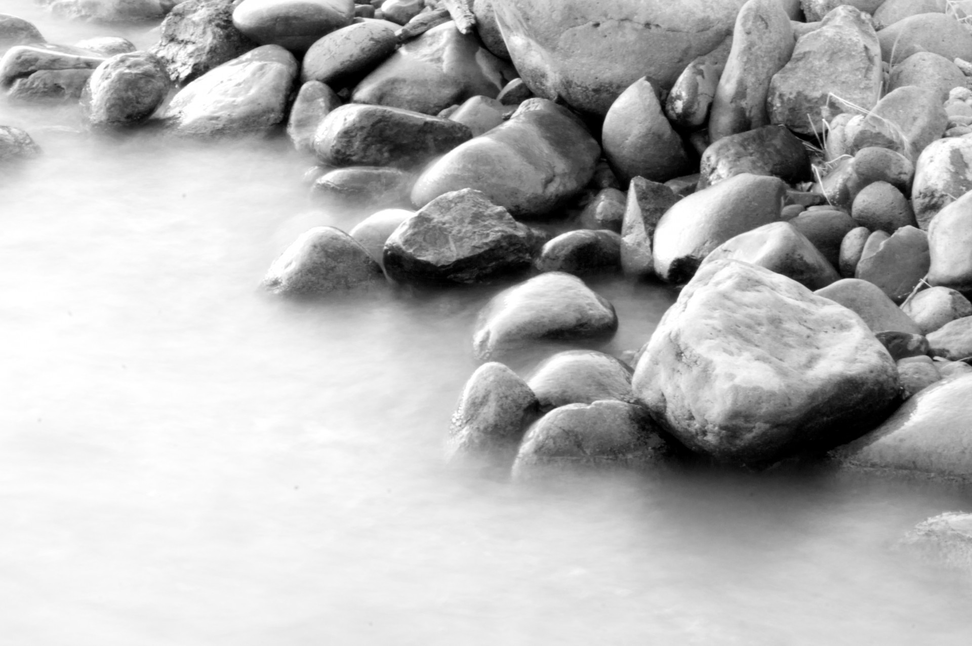 gray rocks in a river